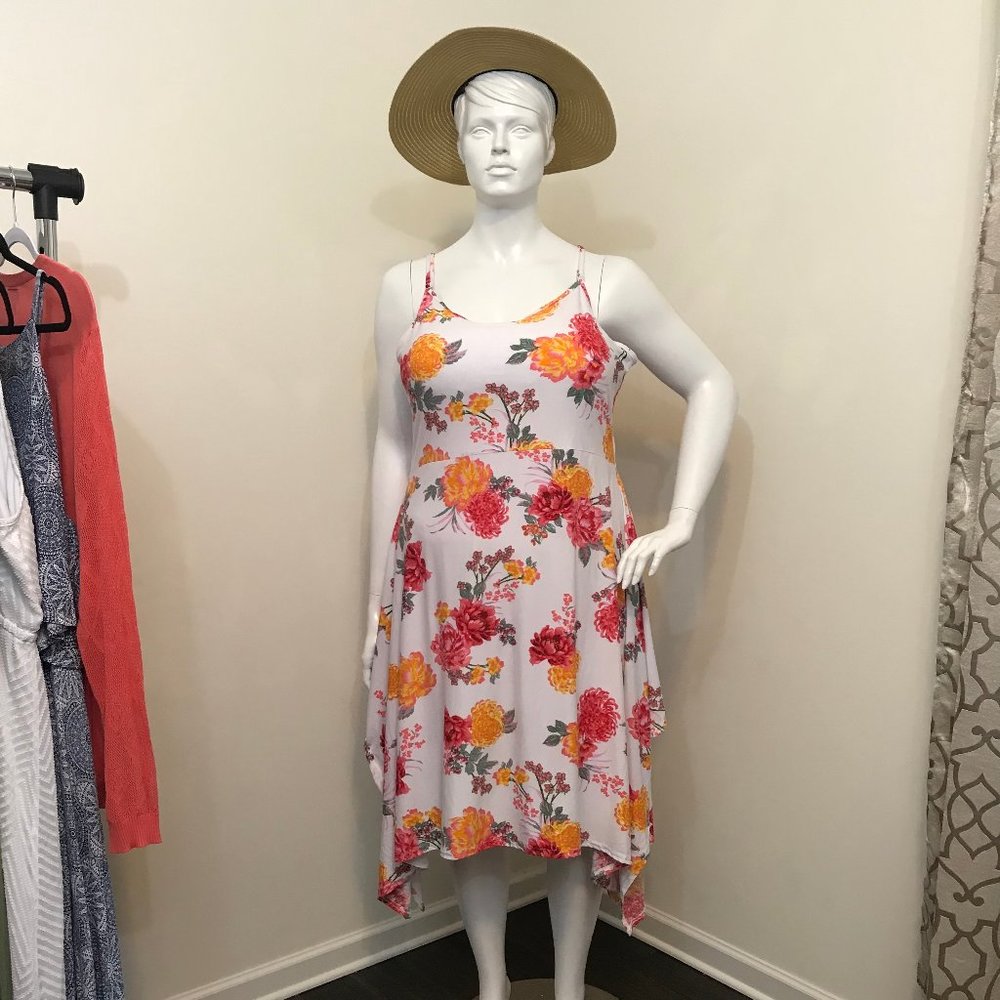 Rouge Collection Floral Handkerchief Dress